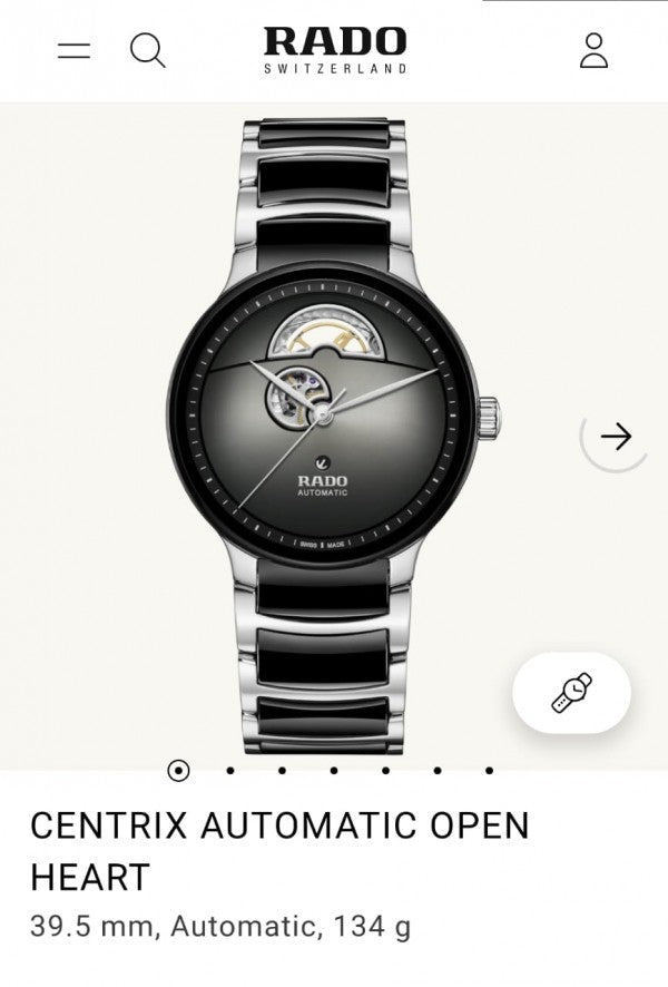 Rad_o Centrix Automatic Open Heart Japan Watch