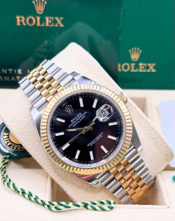 Role_x Oyster Perpetual Date Just 2Ton-Gold-Black