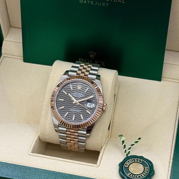 Role_x Oyster Perpetual Date Just 2Ton-Copper-Grey