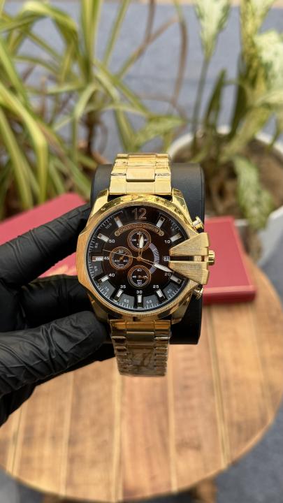 Diese_l 10 Bar Japan Quality Watch (Golden-Black)