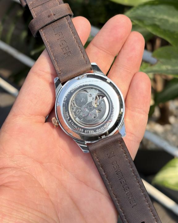 Tommy_hilfiger Automatic Leather DarkBrown-Copper-Black