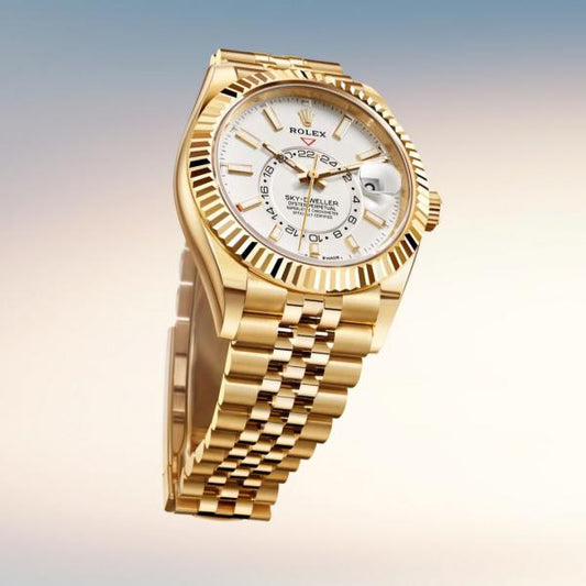 Role_x Oyster Perpetual Sky Dweller 2Ton-Gold-White