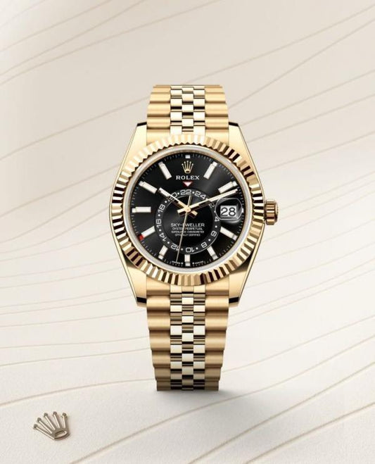 Role_x Oyster Perpetual Sky Dweller 2Ton-Gold-Black