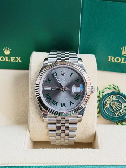 Role_x Oyster Perpetual Date Just Silver-Grey