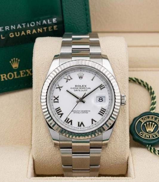 Role_x Oyster Perpetual Date Just Silver-White