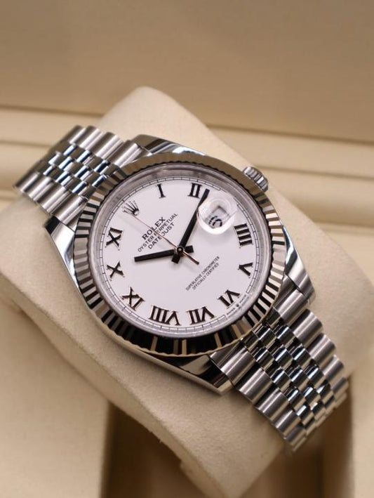 Role_x Oyster Perpetual Date Just Silver-White